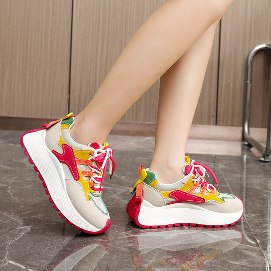 Damen Sportliche Sneakers mit buntem Design und rutschfester Sohle R&B
