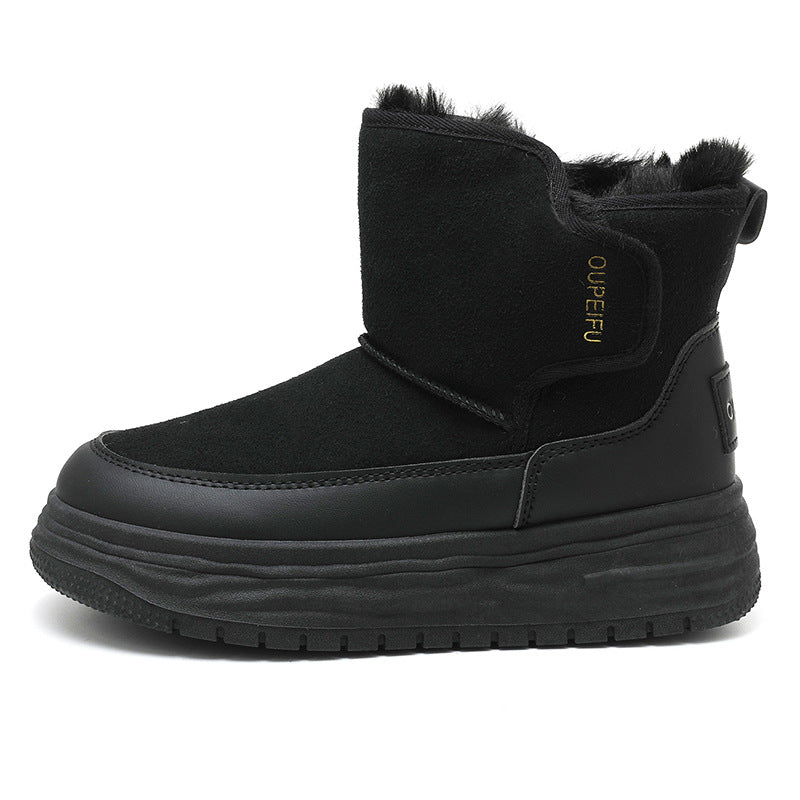 Damen warme Winterboots mit kuscheligem Innenfutter und robustem Profil R&B
