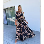 Damen Maxikleid mit off-shoulder Design und voluminösen Ärmeln R&B