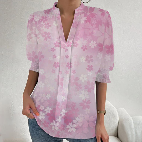 Damen Bluse mit elegantem Floral-Design R&B