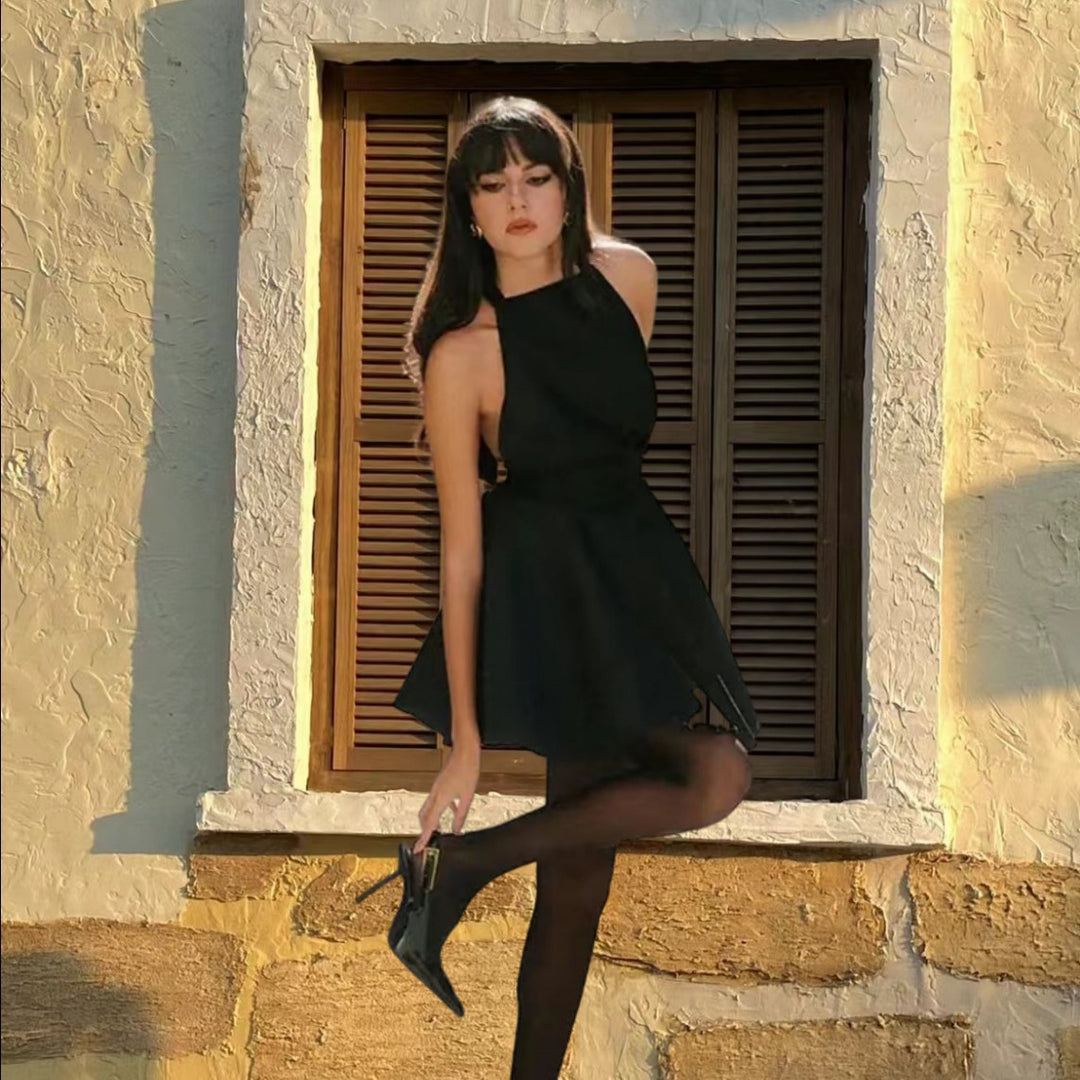 Damen Verspieltes Cocktailkleid mit schwingendem Rock und offenem Rückenausschnitt R&B