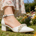 Damen elegante Pumps mit Perlenausgestaltung R&B
