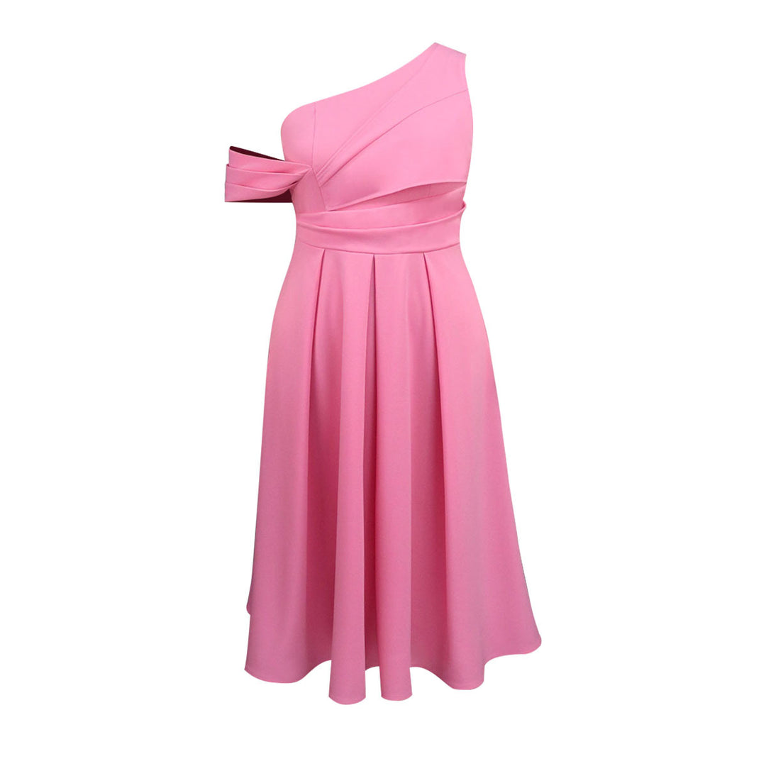 Damen Elegantes One-Shoulder Kleid mit Drapierungen R&B