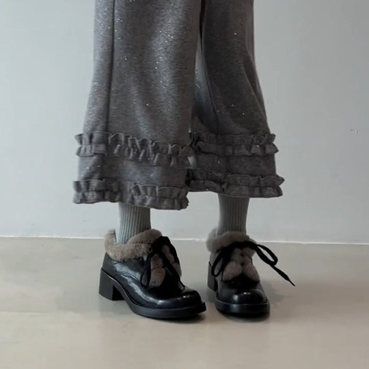 Damen gefütterte Schnürschuhe mit weichem Innenfutter und robustem Profil R&B