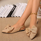 Damen Slip-On Sandaletten mit dekorativem Schleifen-Detail R&B