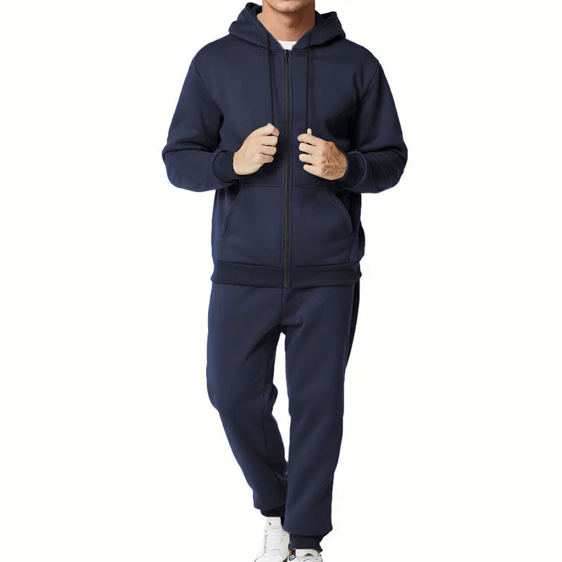 Herren Sportliches Komplett-Set mit Kapuzenjacke und Jogginghose R&B