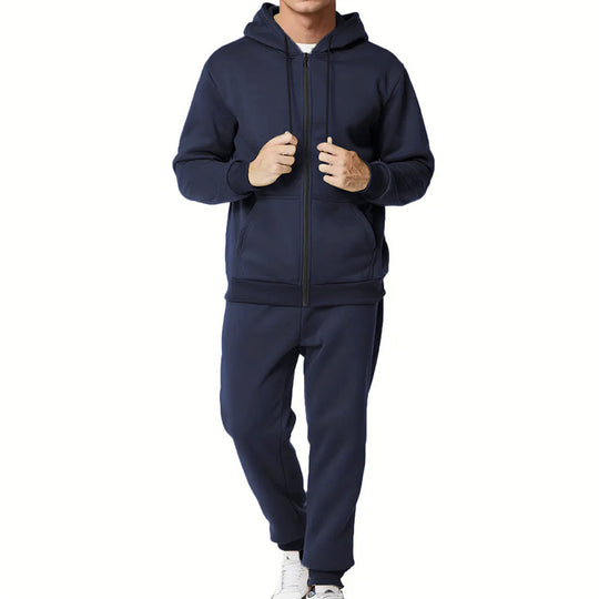 Herren Sportliches Komplett-Set mit Kapuzenjacke und Jogginghose R&B
