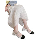 Damen elegante Blockabsatz-Pumps mit Kettenapplikation R&B