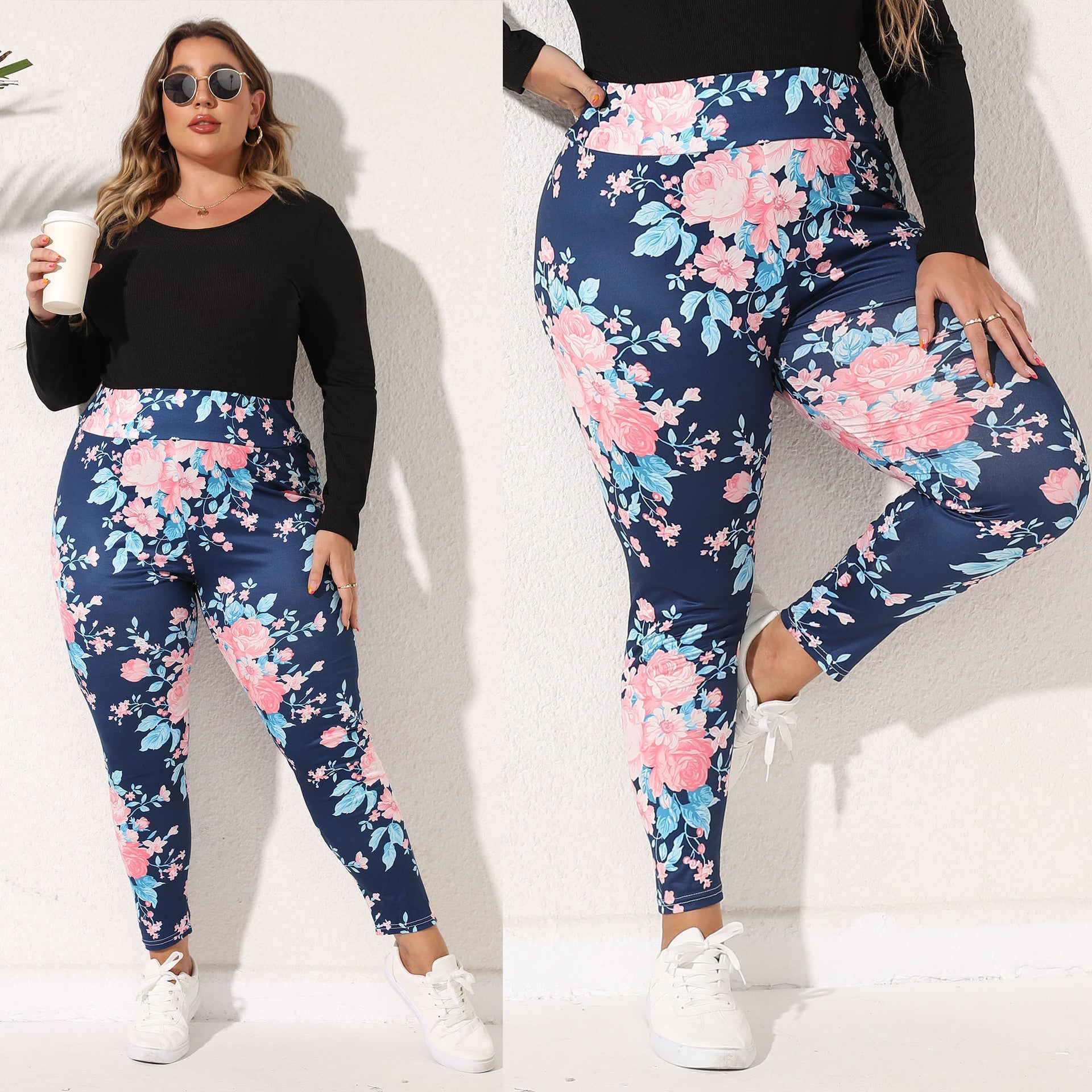 Damen Blumenleggings R&B