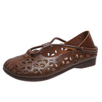 Damen Loafers mit atmungsaktivem Lochdesign und flexiblem Fußbett