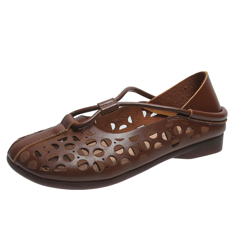 Damen Loafers mit atmungsaktivem Lochdesign und flexiblem Fußbett