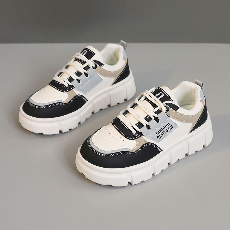 Damen Modische Chunky Sneakers mit robuster Profilsohle und atmungsaktiver Obermaterialstruktur R&B