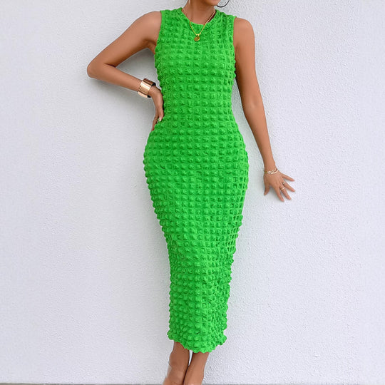 Damen Midi-Kleid mit strukturiertem Obermaterial und figurbetontem Schnitt R&B