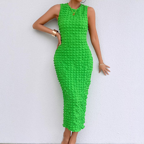 Damen Midi-Kleid mit strukturiertem Obermaterial und figurbetontem Schnitt R&B