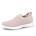 Damen Bequeme Slip-On Sneakers aus atmungsaktivem Strickmaterial