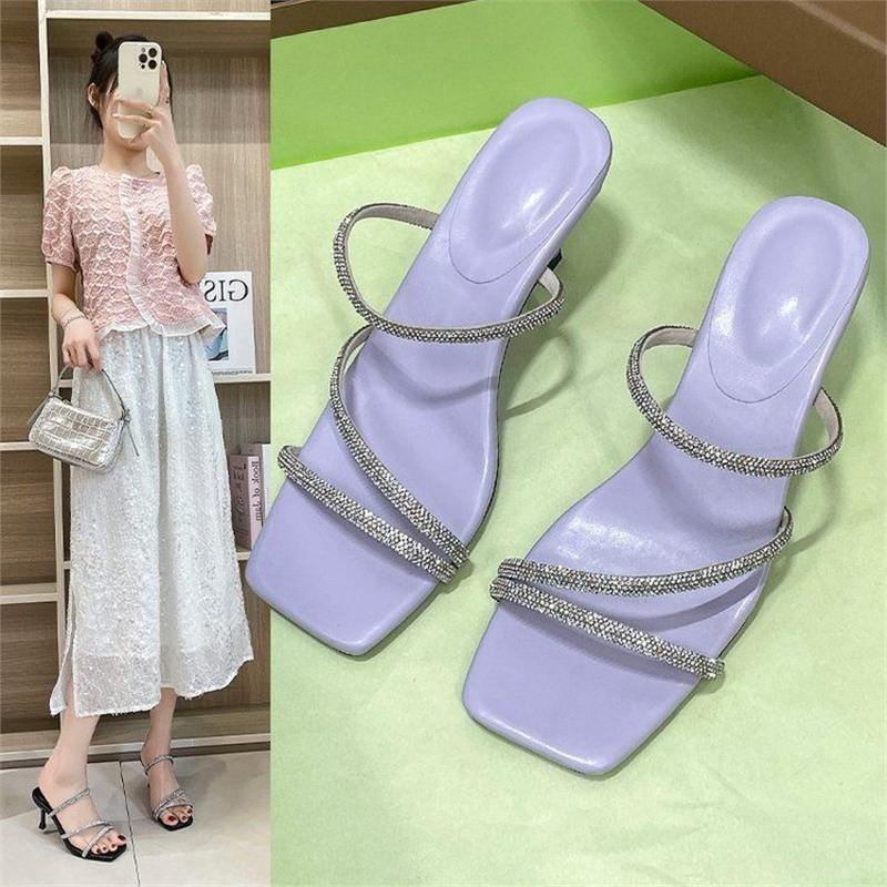 Damen Glamouröse High Heel Sandalen mit funkelnden Riemen R&B