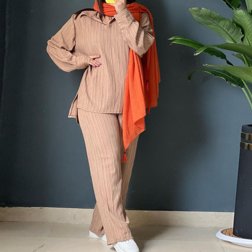 Damen Lässiges Strick-Set mit weitem Schnitt R&B
