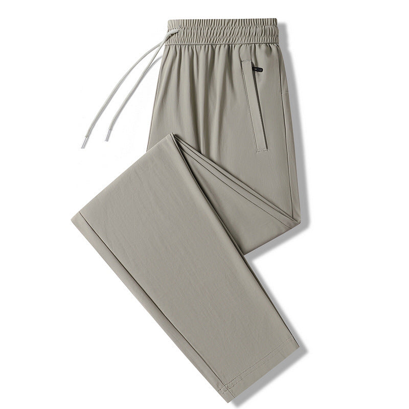 Herren nan leichte Stretchfreizeit Hose mit elastischem Bund und Reißverschlusstaschen R&B