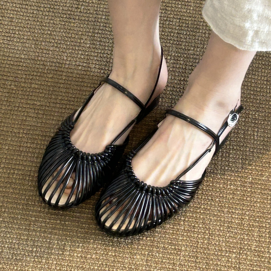 Damen Ballerinas mit stilvollem Streifenmuster und komfortabler Passform R&B