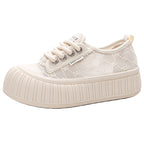 Damen Sportliche Plateausneaker mit luftiger Mesh-Oberfläche und modischem Design