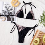 Damen Triangel-Bikini mit modischen Schnürdetails