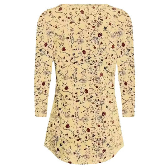 Damen Blusenshirt mit floralen Akzenten und lockerer Passform R&B