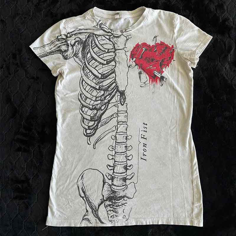 Damen Grafik-T-Shirt mit einzigartigem Skelett-Design R&B