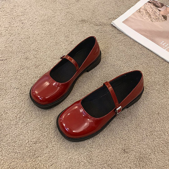 Damen elegante Mary Jane Ballerinas mit praktischen Schnallen und weich gepolsterter Innensohle Heidi-Mode