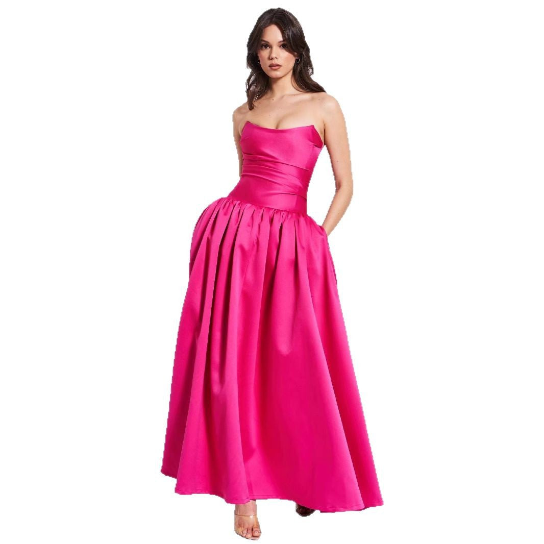 Damen Ballkleid mit schwingendem Rock und elegantem Korsett-Oberteil R&B