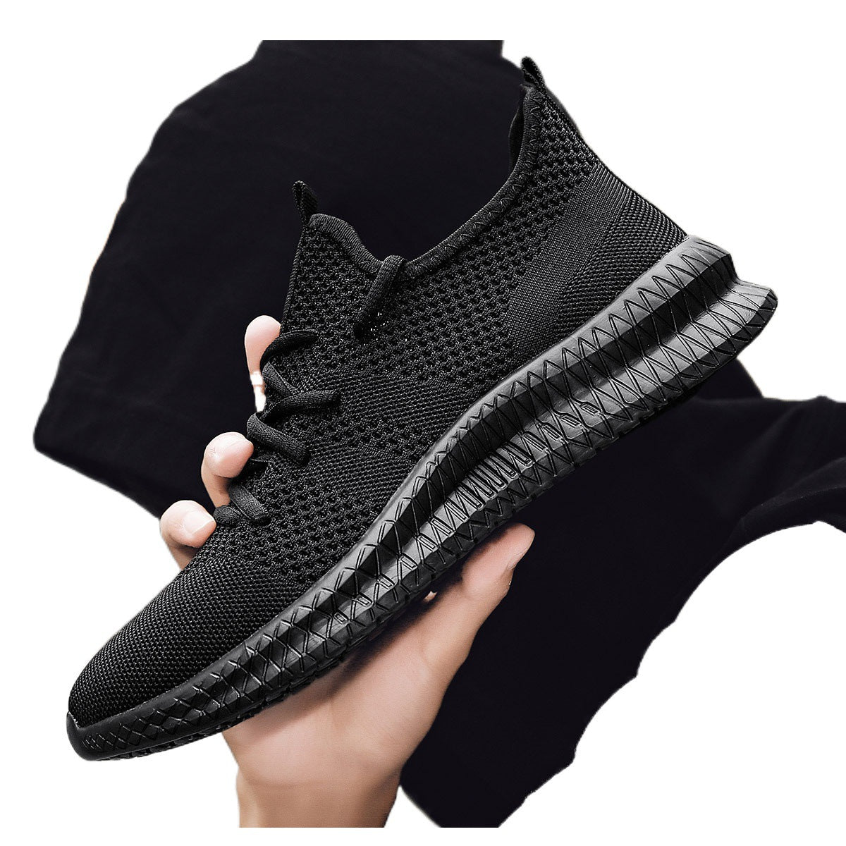 Damen Atmungsaktive Laufsneaker mit flexiblem Strickdesign R&B