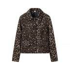 Damen oversized Leopardjacke R&B