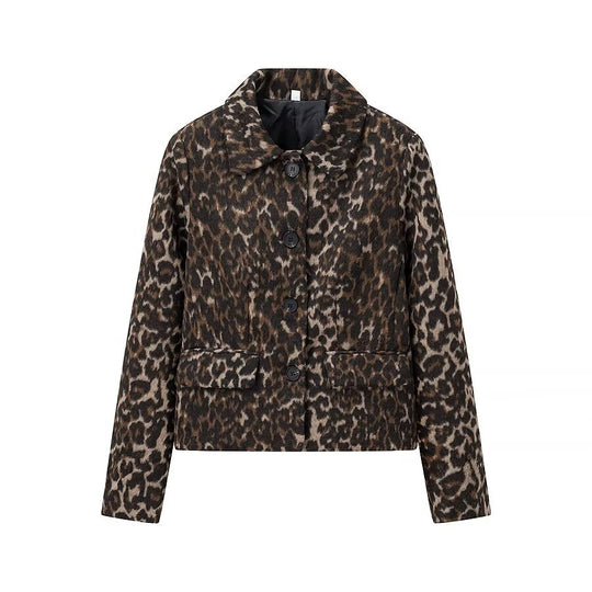 Damen oversized Leopardjacke R&B