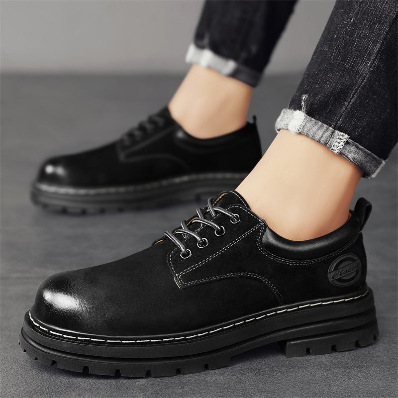 Herren robuste Schnürschuhe mit rutschfester Profilsohle und atmungsaktivem Obermaterial