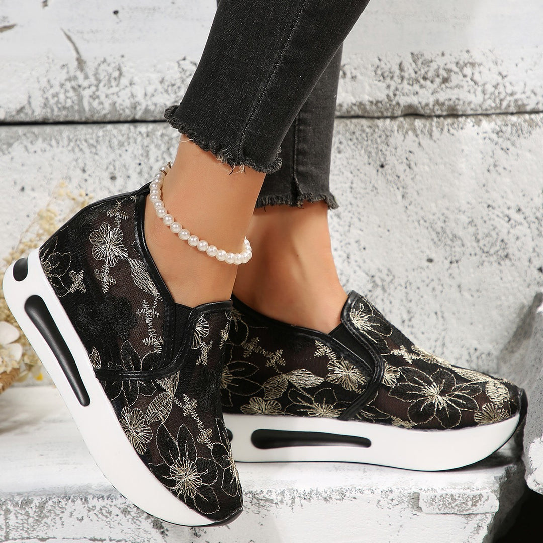 Damen Modische Sneaker mit floralem Design R&B