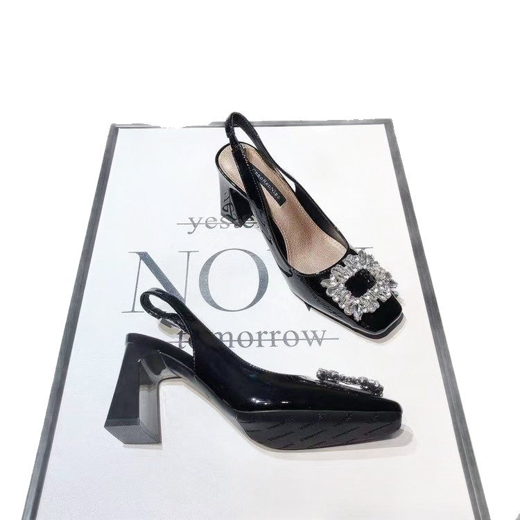 Damen Sling-Pumps mit elegantem Blüten-Detail R&B