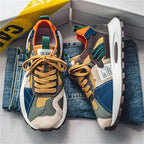 Damen modische Sneaker mit innovativem Materialmix und rutschfester Sohle R&B