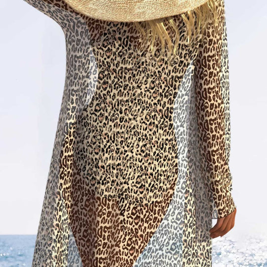 Damen Badeanzug-Set mit floralem Muster und sommerlicher Strandüberwurf R&B