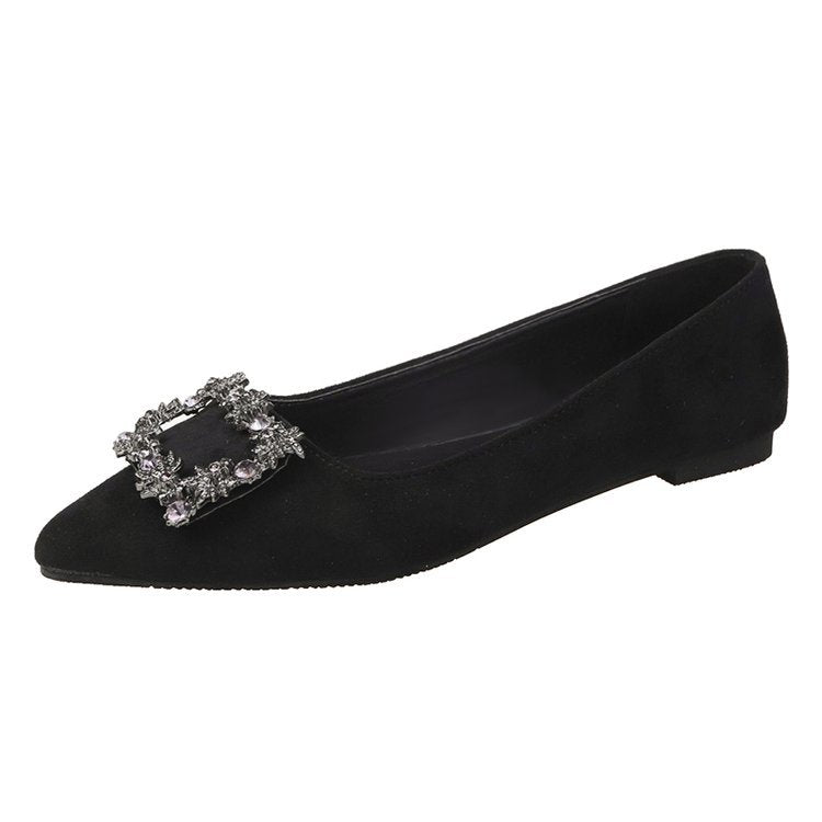 Damen Ballerinas mit funkelndem Schmuckbesatz R&B