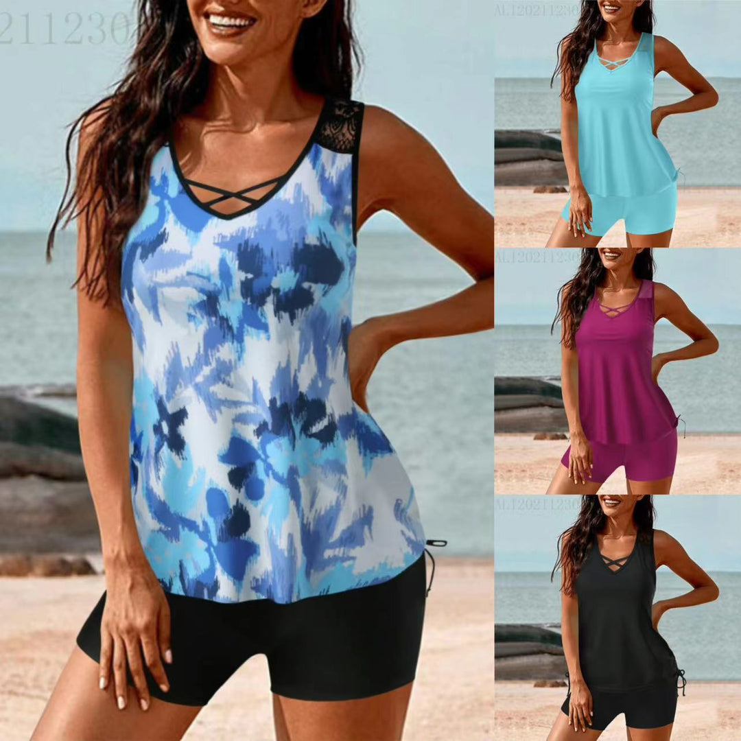 Damen Sportlicher Tankini mit Shorts R&B
