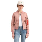 Damen modische Bomberjacke mit praktischen Seitentaschen und elastischen Bündchen