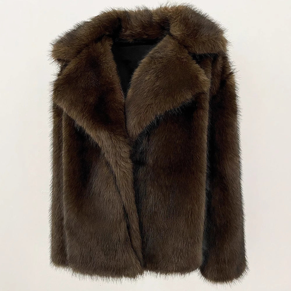 Damen Kunstpelz-Jacke