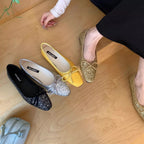 Damen Glitzernde Ballerinas mit eleganter Schleife und komfortabler Innensohle R&B