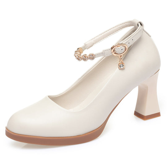 Damen Pumps mit elegantem Riemchen und funkelnden Schmuckdetails R&B