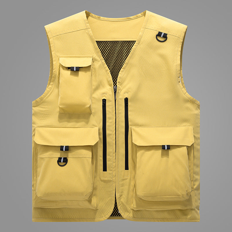 Damen multifunktionale Outdoor-Weste mit zahlreichen Taschen und atmungsaktivem Futter R&B