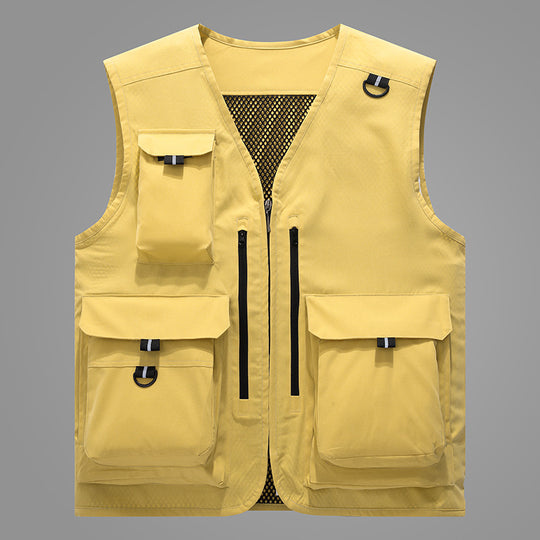 Damen multifunktionale Outdoor-Weste mit zahlreichen Taschen und atmungsaktivem Futter R&B