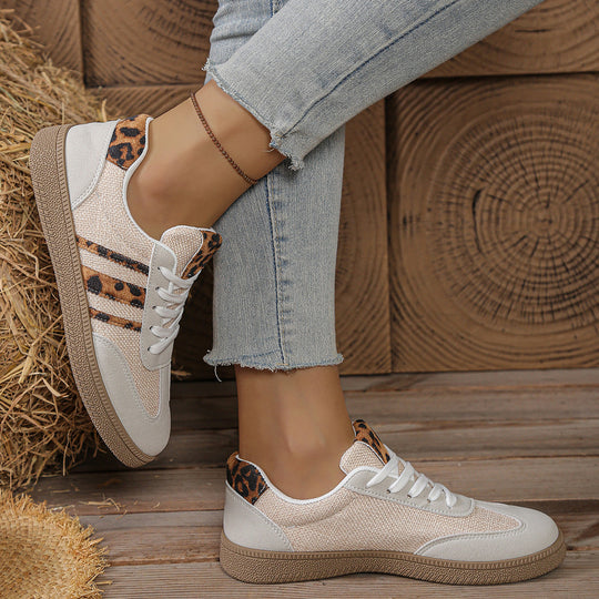 Damen Sneakers im modischen Leo-Design mit komfortabler Sohle R&B