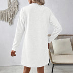 Damen lässiges Sweatkleid mit strukturiertem Design R&B