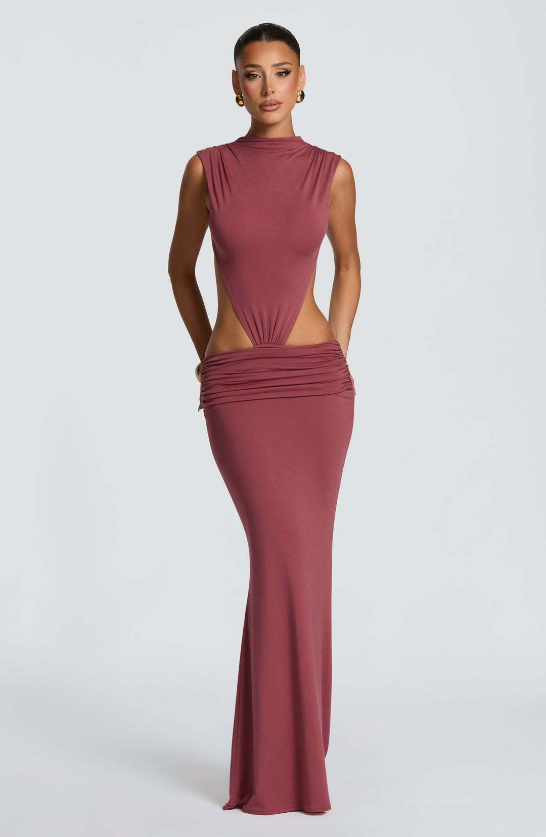 Damen Elegantes Abendkleid mit raffinierten Cut-Out-Details und figurbetontem Schnitt R&B