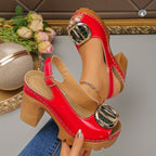 Damen Slingback-Pumps mit glamourösem Schmuckdetail R&B