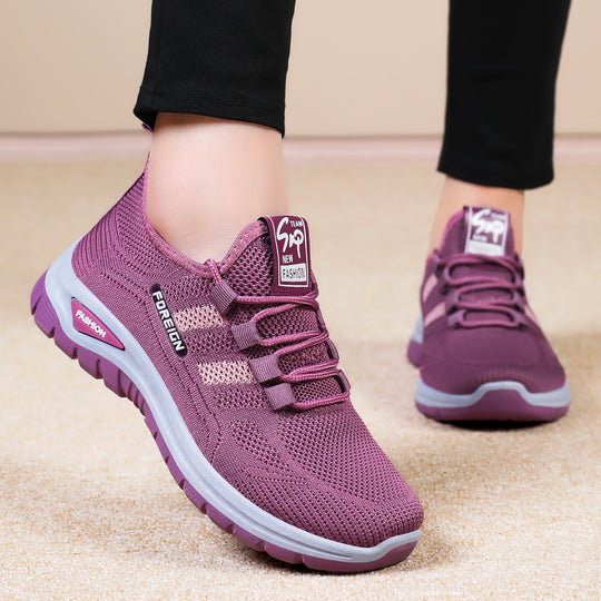 Damen Atmungsaktive Sport-Sneaker mit elastischem Schnürsystem R&B